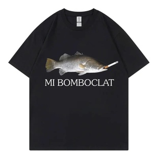 Fish Bomboclat Meme 短袖 棉质TEE Funny T恤男女大学生情侣装