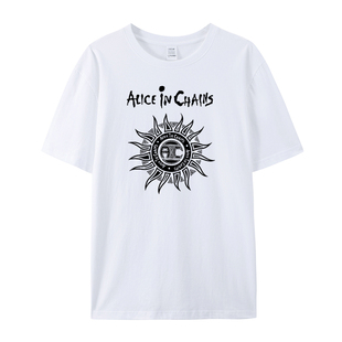 2025夏季时尚圆领棉T恤 Alice in Chains 短袖男女皆可宽松百搭