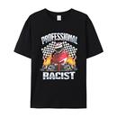 宽松情侣上衣棉 潮牌印花男女ins潮流bf体恤夏季 FI赛车短袖 t恤美式