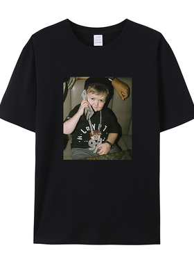 2025夏季时尚短袖 Hasbulla Fighting 圆领宽松T恤男女通搭