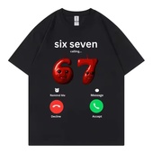 趣味短袖 夏季 纯棉个性 圆领T恤男女情侣打底衫 Calling 时尚