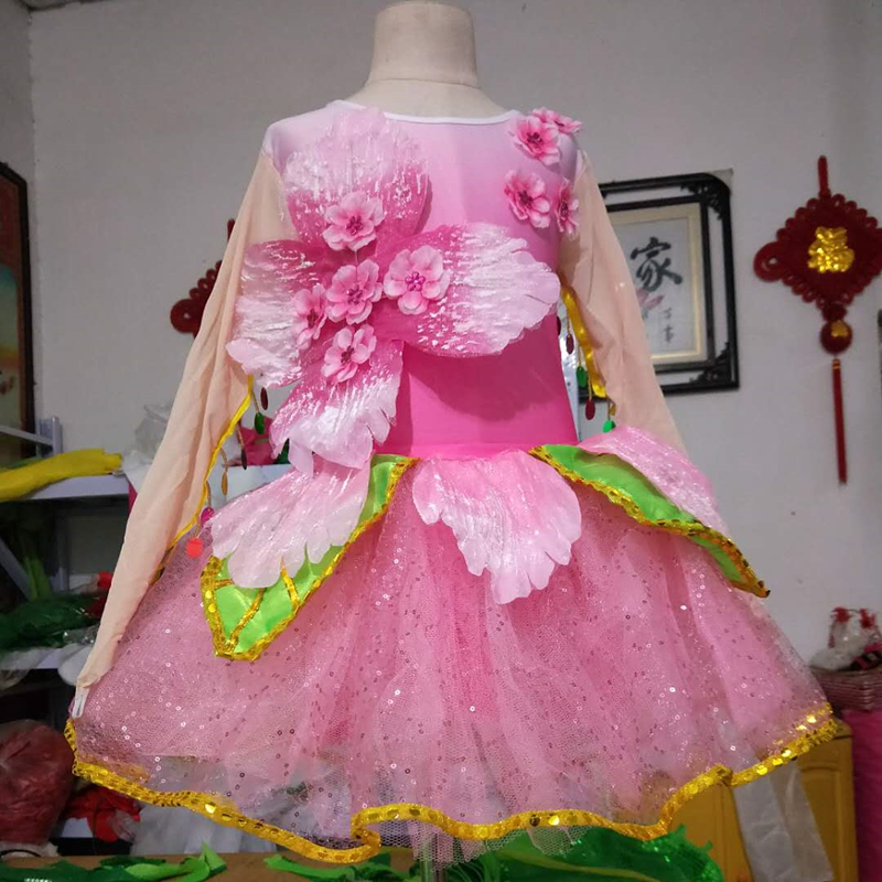 玉兰花开舞蹈演出服莞邑玉兰香桃花朵朵开少开场舞台表演服