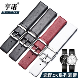 真皮表带男女适配CK 18mm K2G211K2G231K2Y211K2Y231手表链针扣16
