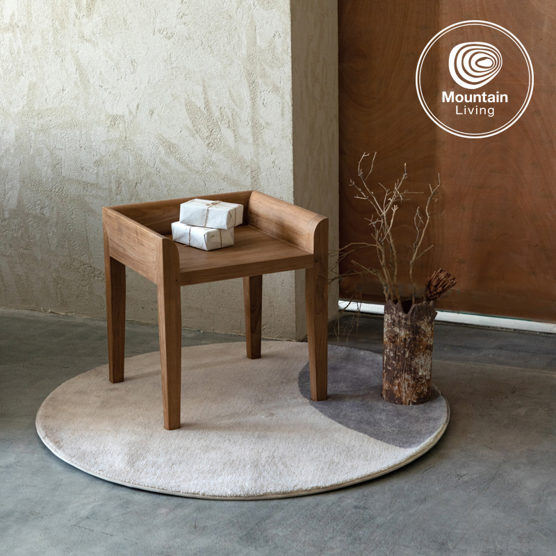 原装进口纯柚木实木矮凳边几