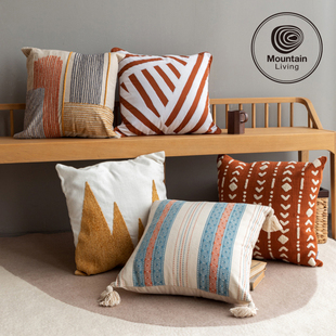 Mountainliving进口纯棉抱枕套沙发客厅靠垫靠枕头枕床头睡枕腰枕