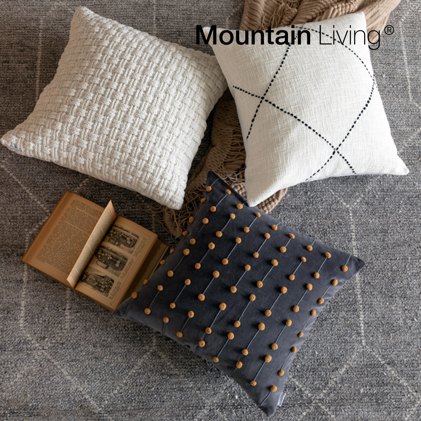 MountainLiving进口纯棉抱枕
