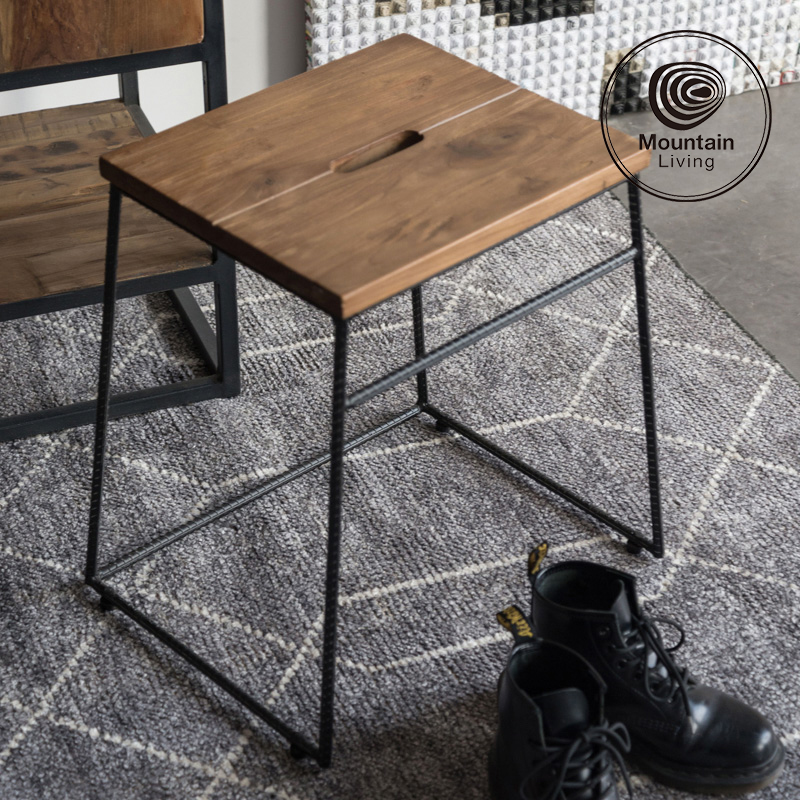 MountainLiving老柚木钢筋矮凳