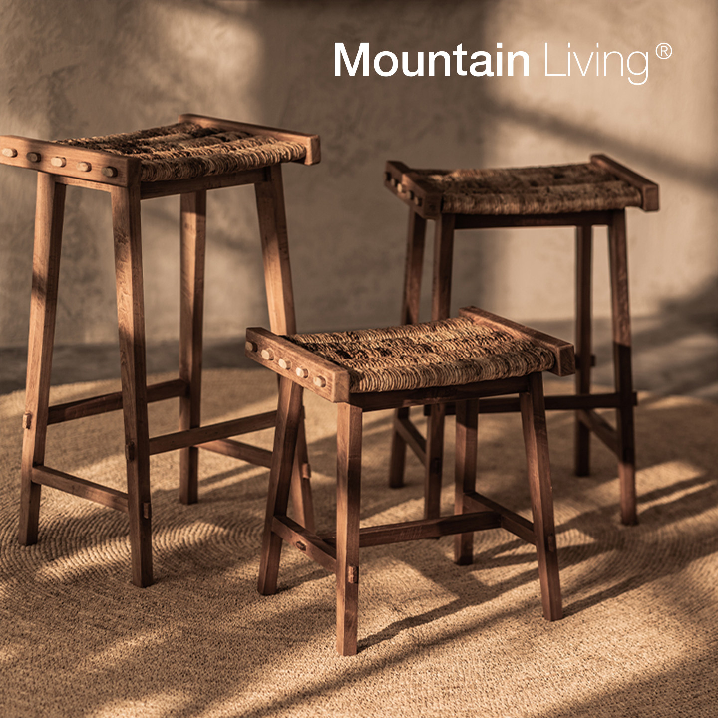 MountainLiving进口老柚木凳子