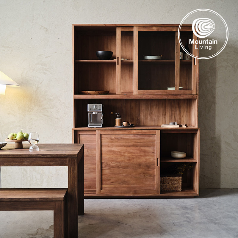 Mountain Living进口柚木家具实木餐边柜储物柜客厅家