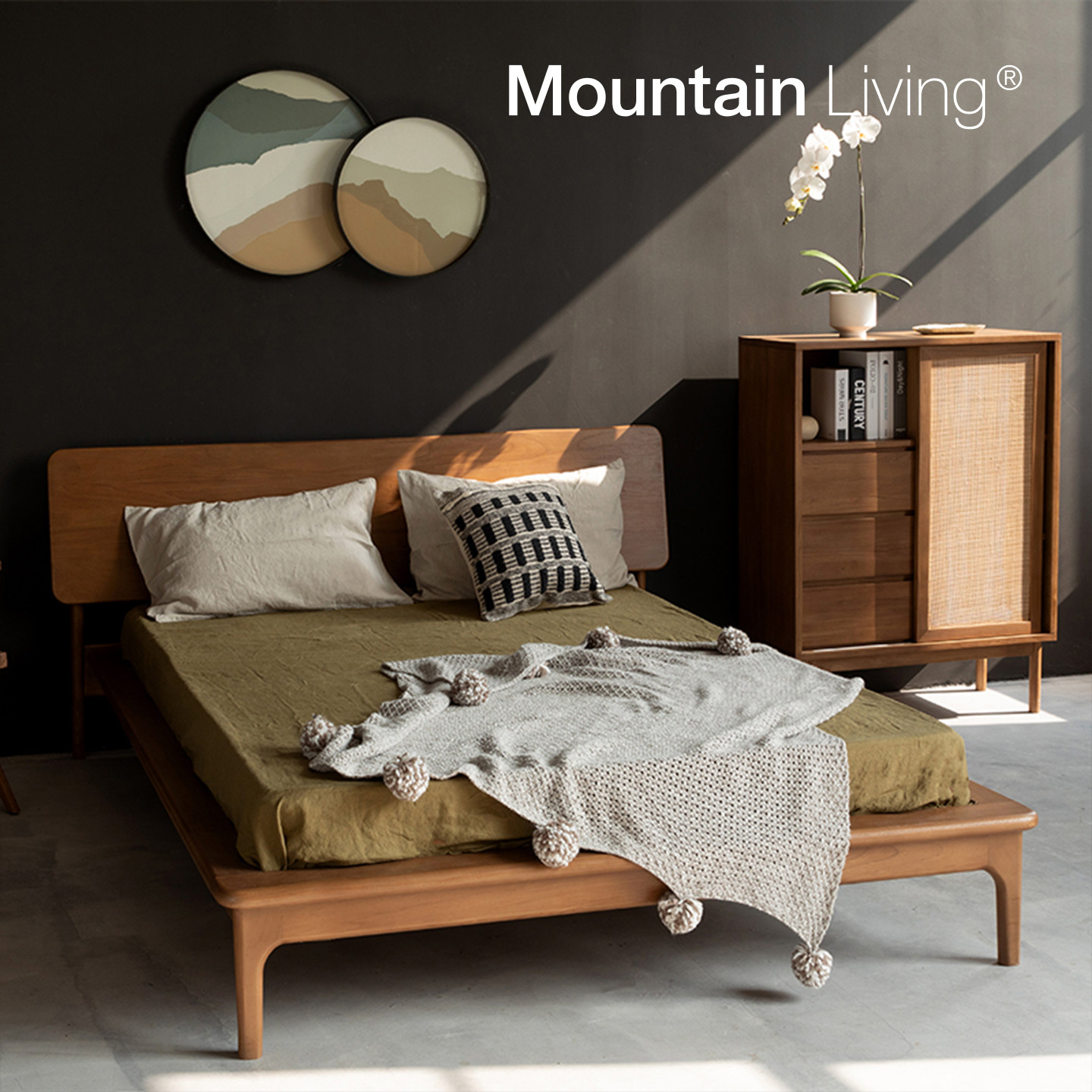 MountainLiving进口柚木实木床图片