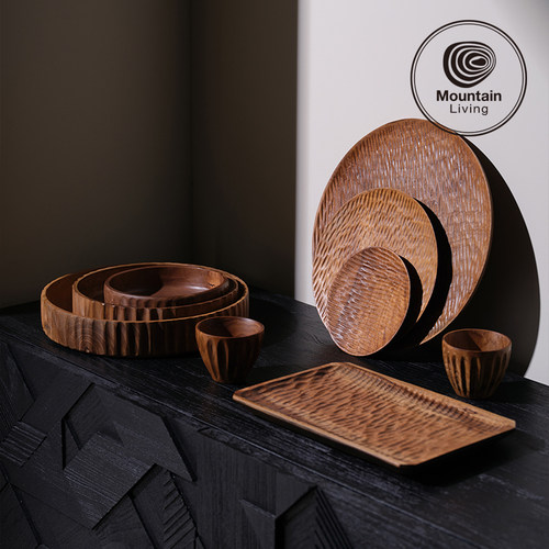 MountainLiving柚木实木盘子