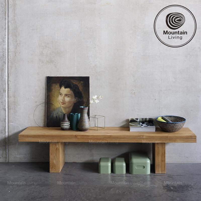 原装进口柚木实木家具餐桌长凳