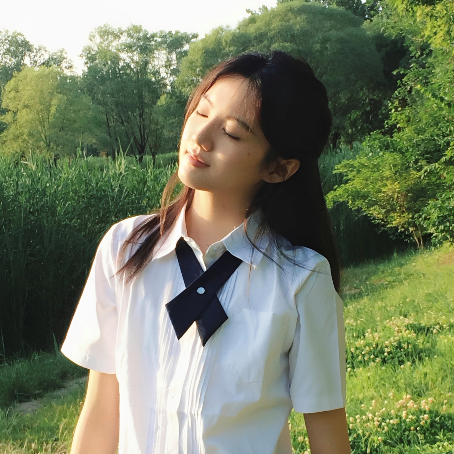 泰式校服jk白衬衫女日系学院风琴褶短袖衬衣基础款高中生毕业班服