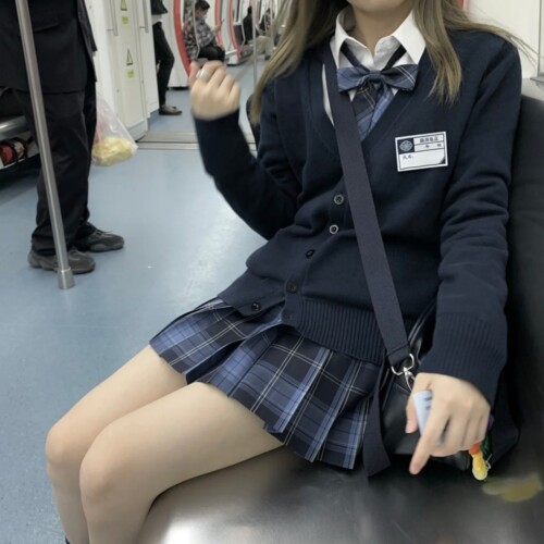 春秋JK针织开衫外套长袖毛衣女