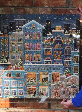 高透亚克力拼图相框雪夜拼图专用相框正方形相框画框可定制