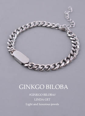 925纯银古巴手链潮ins小众设计