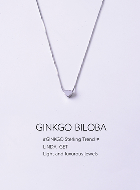 简约银项链ins小众百搭吊坠女