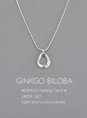 S925纯银轻奢小众不规则水滴项链2026年新款简约高级锁骨链潮刻字