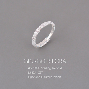 925纯银满天星戒指女小众设计开口高级轻奢时尚 食指戒ins刻字 个性