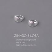 光面个性 925纯银几何耳环女轻奢小众高级感耳圈2024新款 爆款 耳饰