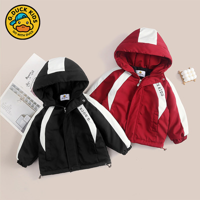 小黄鸭儿童冲锋衣三合一棉服外套