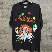 Phil 潮 T恤男vintage古着半袖 Collins菲尔·科林斯美式 学院风短袖