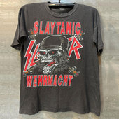 SLAYER激流金属乐队趣味创意骷髅头潮牌短袖 美式 vintage古着T恤潮