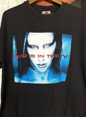 FOG风Marilyn Manson玛丽莲曼森人像短袖vintage复古致敬男女T恤