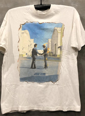 Pink Flody平克弗洛伊德重磅乐队复古vintageT恤男女oversize短袖