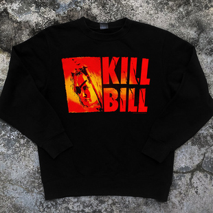欧美趣味杀死比尔kill bill古着vintage潮牌宽松百搭个性圆领卫衣