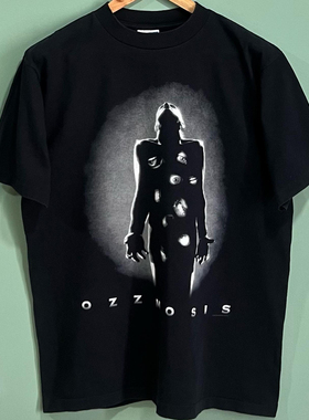 Ozzy Osbourne致敬奥兹摇滚专辑短袖T恤hiphop美式高街痞帅半袖男