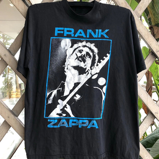 Frank Zappa 弗兰克·扎帕摇滚吉他手人像印花短袖cec重磅纯棉T恤
