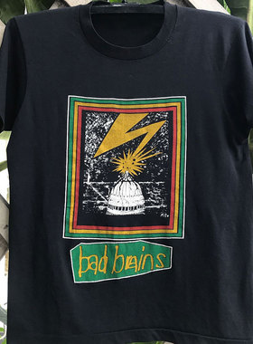 Bad Brains摇滚乐队周边经典潮牌印花短袖美式高街vintage古着T恤
