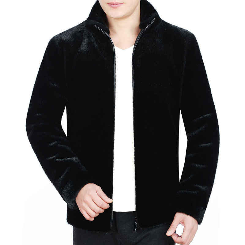 2025冬季新款仿貂皮外套男装大衣
