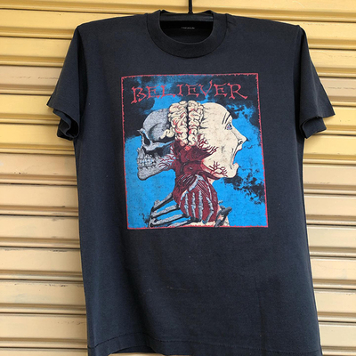 美潮复古vintage宽松摇滚tee