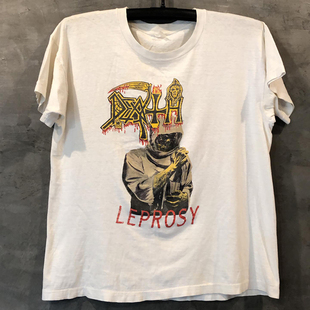 DEATH摇滚乐队骷髅印花潮牌短袖oversize古着感CityboyT恤男女