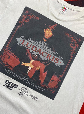 Ludacris卢达·克里斯欧美嘻哈说唱歌手vintage复古短袖男女T恤潮