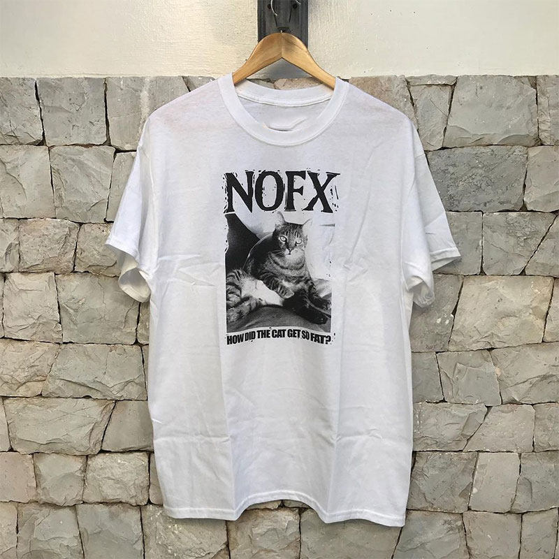 nofx旋律铁杆乐队fat cat摇滚朋克短袖oldschool潮流男女质感t恤