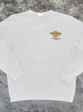 Hardrock美式摇滚风纯棉重磅棉宽松潮牌圆领卫衣Cityboy简约纯棉