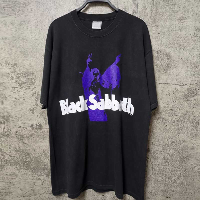 黑色安息日乐队美式慵懒风纯棉T