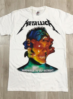 METALLICA金属乐队hardwieed to self destruct专辑封面短袖T恤潮