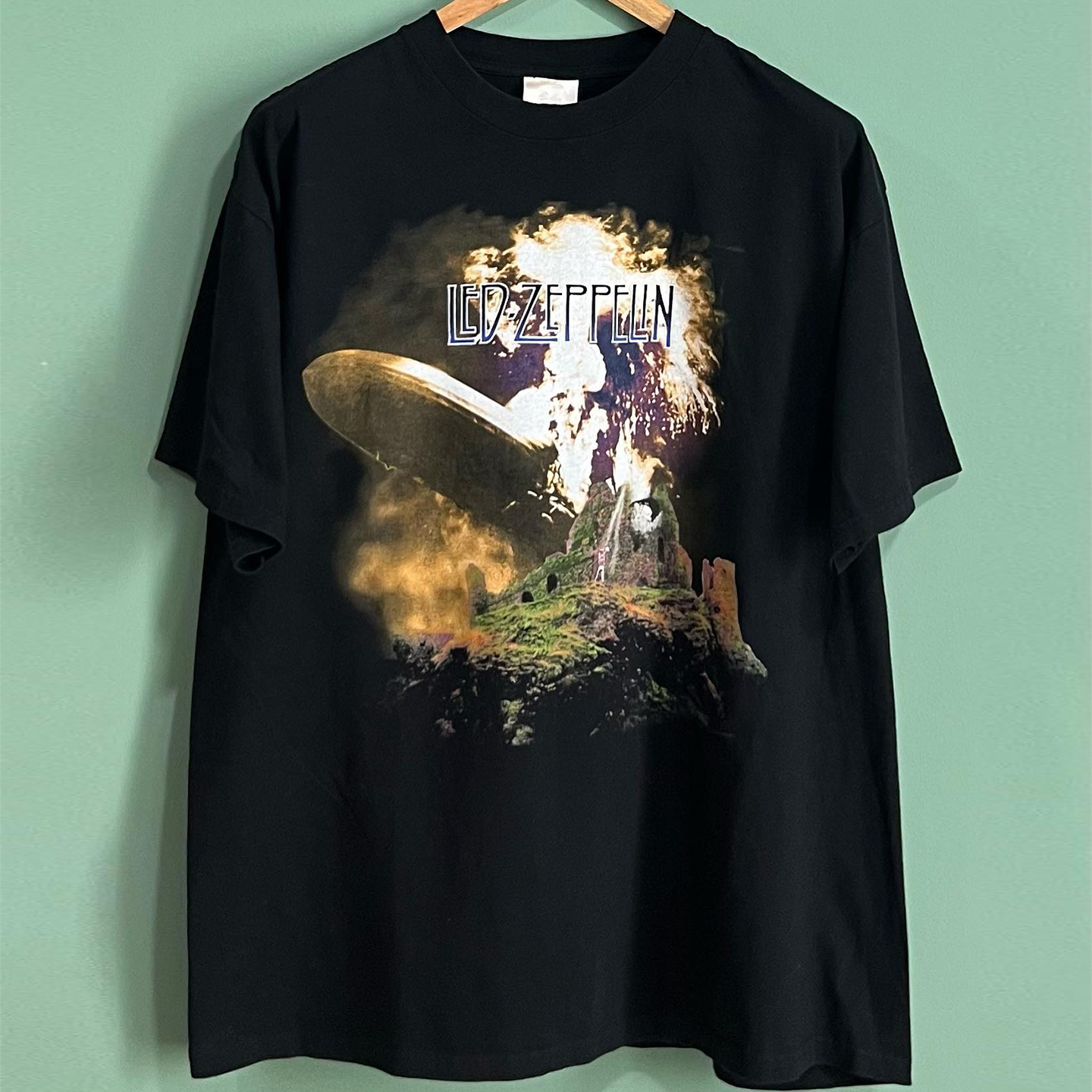 齐柏林飞艇乐队美式纯棉短袖T恤