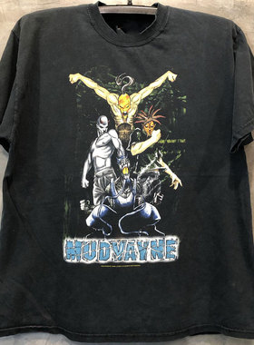 MuDvAyNe新金属乐队周边经典卡通动漫潮牌短袖vintage古着嘻哈T恤