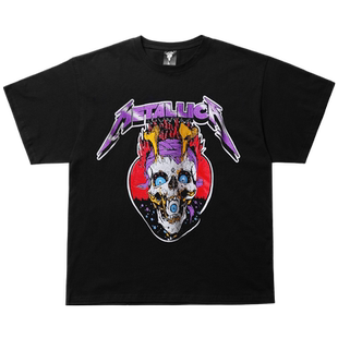 Metallica乐队复古周边金属摇滚古着短袖潮流夏季T恤男女情侣tee
