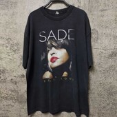 复古街头半袖 Sade莎黛欧美歌手人像潮牌印花短袖 T恤hiphop美式 男