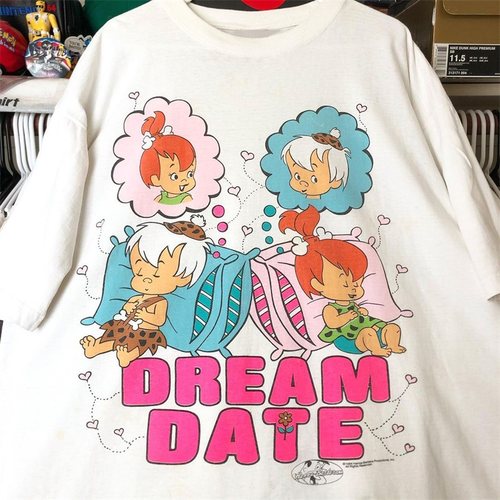 The Flintstones摩登原始人卡通动漫短袖美潮oldschool男女Tee恤