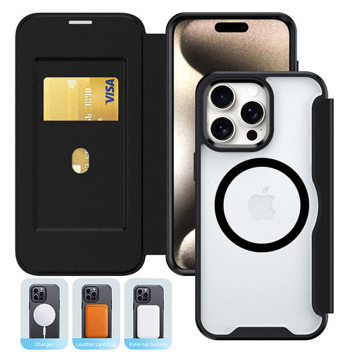 iPhone15磁吸翻盖全包防摔壳