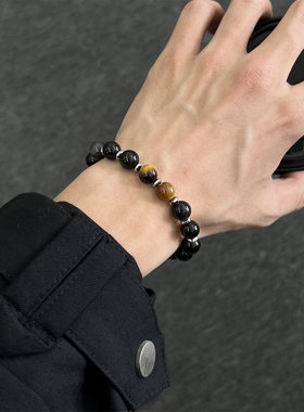 复古国潮虎眼石手串男新中式