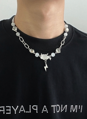 天气云朵闪电项链男小众设计高级感雷阵雨锁骨链甜酷风辣妹配饰女