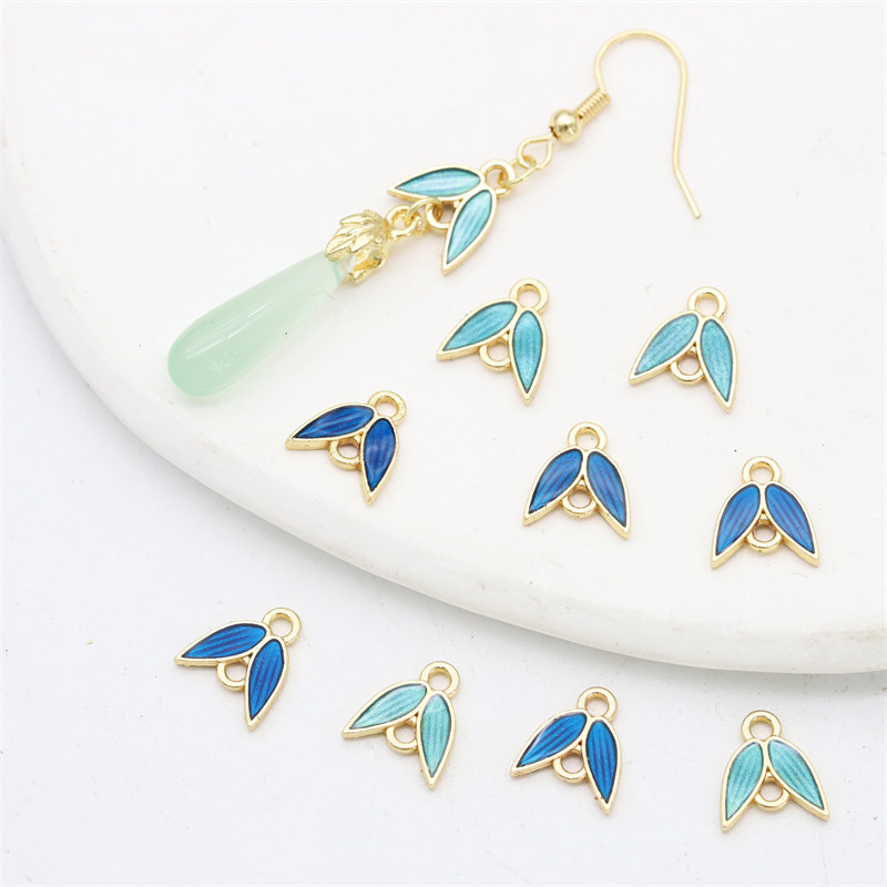 10个价合金仿烧蓝小竹叶diy古风发簪步摇玉簪花流苏吊牌连接片,饰品/流行首饰/时尚饰品新,其他DIY饰品配件,淘宝优惠券,粉丝福利购,淘宝优惠卷